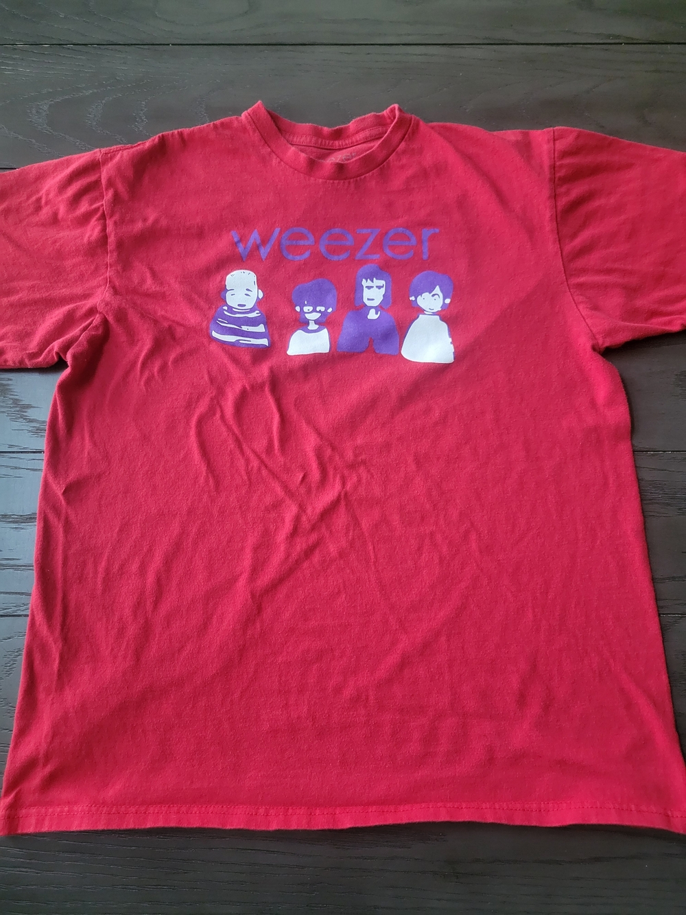 Weezer Red Graphic Band Tee Vintage Y2k
